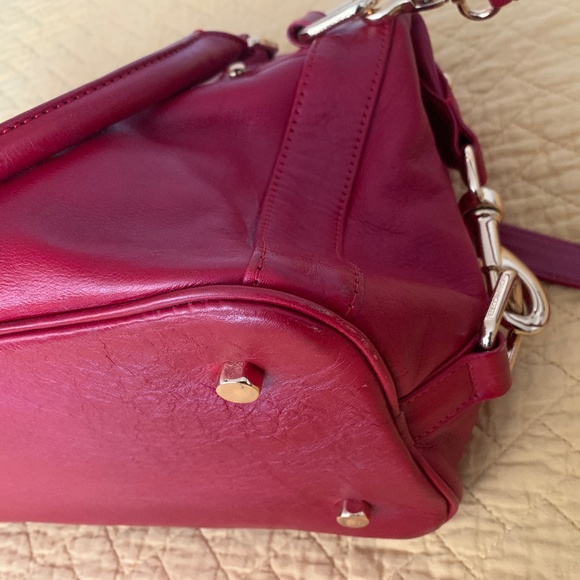 Rebecca Minkoff Red Leather Satchel w/ Crossbody Handle - Picture 10 of 16